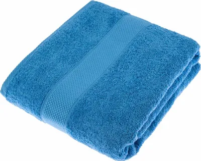 Produktbild von HOMESCAPES Frottee Strandtuch 100% Baumwolle Saunatuch 100x180cm – azurblau