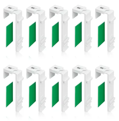 Klemmträger, 10 Stück, lang, für Klemmfix-Doppelrollo, ohne Bohren, weiß