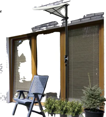 Obrázek produktu pro Venkovní slunečník, půlkruhový design, jednoduchý klikový mechanismus