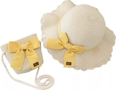 Produktbild von ECARLA Strohhut und Tasche, Kinder-BOHO-Sonnenhut, 52 cm, CZ45
