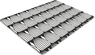 Produktbild von Stuhlunterlage Bürostuhlunterlage 120 cm x 90 cm Bodenmatte Bürostuhlunterlage - Retro-Muster