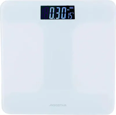 Obrázek produktu pro Digitální koupelnová váha Devin 180kg LCD displej - Aigostar Bílá skleněná platforma