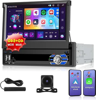 Obrázek produktu pro Autorádio 1 DIN - Autorádio s Androidem - Multimediální rádio - Rádio s Bluetooth - GPS navigace