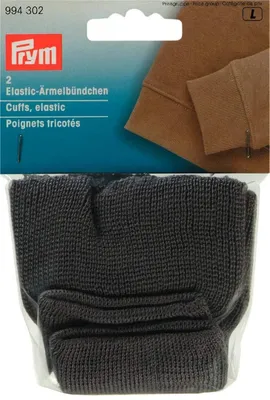 Elastische Ärmelbündchen aus Polyester, Grau, 2 x 1 x 1 cm