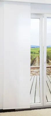 Immagine prodotto di Tenda scorrevole di LYSEL® - Tinta unita semitrasparente, nelle misure 245 cm x 60 cm, bianco/bianco puro