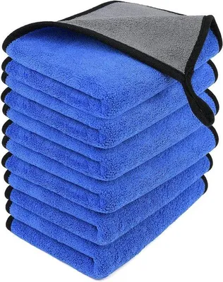 Produktbild von Mikrofasertücher-Set – Reinigungstücher für Autos – für den Haushalt – super saugfähig – 30 x 40 cm – blau