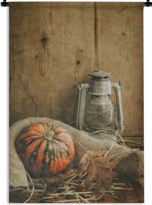 Produktbild von MuchoWow® Wandteppich Wandbehang Stillleben - Herbst - Kürbis 120x180 cm Tapisserie Dekoration Wandtuch - Schlafzimmer - Dekorationen für das Haus