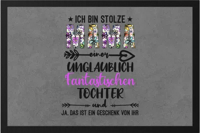 Produktbild von Ich bin stolze Mama Fußmatte Muttertag Geschenk Idee Tochter Mutter Geburtstag