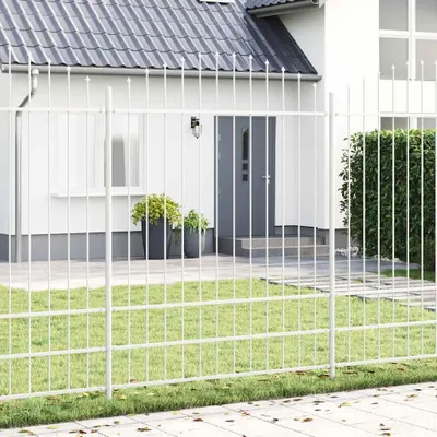 Produktbild von Maison Exclusive - Gartenzaun 7 pcs Weiß 170 x 225 cm Pulverbeschichteter Stahl