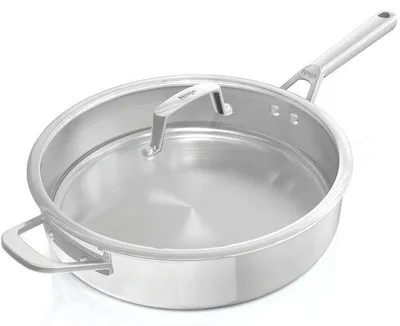 Productafbeelding van Sauteerpan 26 cm, roestvrij staal, Ninja EverClad C90126EUI, drielaags roestvrij staal 18/10, geschikt voor alle warmtebronnen, inclusief inductie