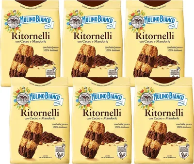 Produktbild von MULINO BIANCO Ritornelli - Italienische Kekse mit Kakao und Mandeln 700g (Ritornelli, x6)