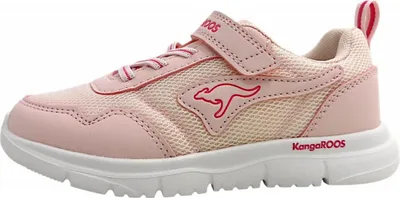Image de KangaRoos K-ETK Possum, chaussures de sport pour enfants, modèle sneaker, fermeture à scratch, couleur rose, pour le quotidien