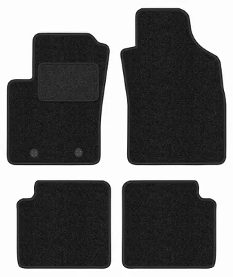 Productafbeelding van Velours automatten voor Fiat 500 2007-2013 (cabrio/hatchback) – 4-delig, antraciet, op maat – Wielganizator ANTHRA