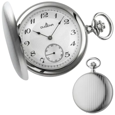 Produktbild von Dugena 4460500 Herren-Taschenuhr, Edelstahl-Gehäuse