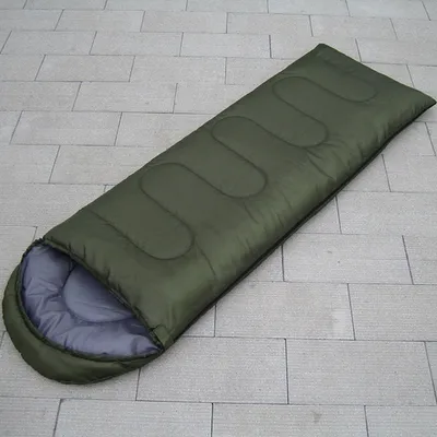 Obrázok produktu pre Outdoorový spací vak Camping Ultraľahký spací vak s čiapkou, Army Green