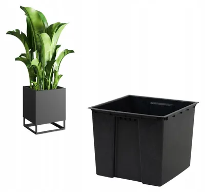 Immagine prodotto di Your Loft Design: Contenitore in metallo nero, stile moderno, dimensioni 35x35x28 cm