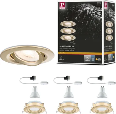 Zdjęcie produktu dla Paulmann Lampa wpuszczana LED Nova Plus zestaw 3 sztuk