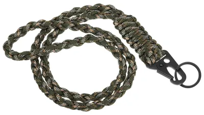 Schlüsselband geflochten 55 cm Camouflage mit Karabiner