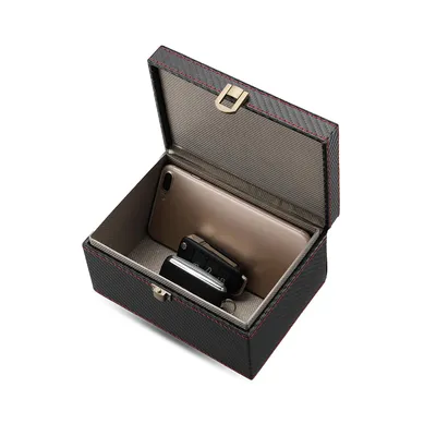 Produktbild von RFID Signalblocker Box – Keyless Go Schutz für Autoschlüssel, mit Schlüsseltasche, Funkabschirmung und Strahlungsschutz, 11,5 * 9 * 6,2 cm