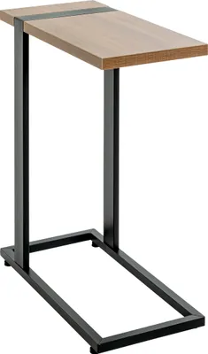 Produktbild von HAKU Beistelltisch eiche, schwarz - Metall, Spanplatte, B/H/T: 24x64x49 cm