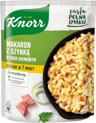 Zdjęcie produktu dla Knorr pasta pełna smaku z szynką w sosie kremowym 156 g