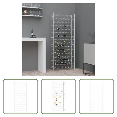 Immagine prodotto di The Living Store Portabottiglie per 96 bottiglie in metallo bianco