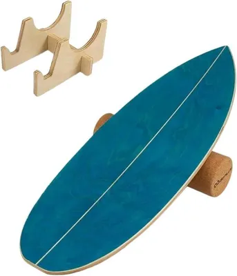 Imagen del producto de Entrenador de equilibrio Balance Board para adultos, tabla de equilibrio de madera con rodillo de corcho
