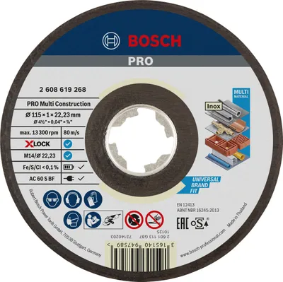 Productafbeelding van PRO Multi-materiaal schijf voor de X-Lock houder, 115 x 1 x 22,23 mm