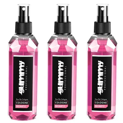 Produktbild von 3X Gummy Cologne Quartz 400ml Barber Aftershave Spray Mineral Frisch
