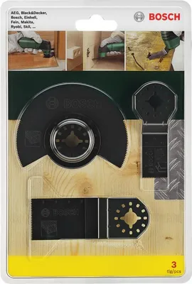 Image de Bosch Accessories 2607017323 PMF Multifunktionswerkzeug-Zubehör-Set 3teilig 1 Set