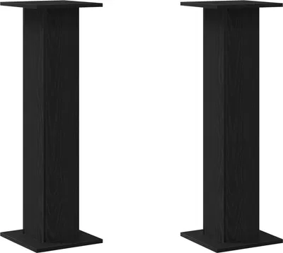 Immagine prodotto di vidaXL Supporto per diffusori 2 pezzi look rovere nero 30 x 30 x 95 cm