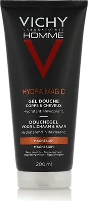 Obrázek produktu pro Vichy Homme Hydra Mag C Shower Gel Body & Hair 200 ml