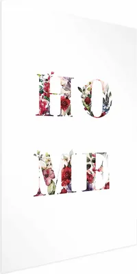 Produktbild von Posterpapier Poster - Home in Flowers 60x90 cm Text m-A-0910-ao-a