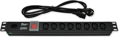 Zdjęcie produktu dla PD.8C13.C14 - 19" panel zasilania, 1U, 8 x C13, wejście C14