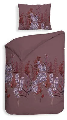 Produktbild von Heckettlane Mino Bettbezug - 155x220 cm – 100% Baumwoll-Flanell – Hochwertige Bettwäsche mit motiv – Weich - Atmungsaktiv und Hautfreundlich – inkl. 80x80 cm Kissenbezug – Violett