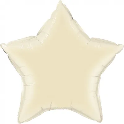 Produktbild von 18"/Ø43cm Stern Folienballon Uni | Elfenbein