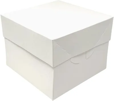 Imagen del producto de Caja para pasteles con tapa, de 25,4 x 25,5 x 15,2 cm, con capacidad para 5 unidades, ideal para el transporte de pasteles