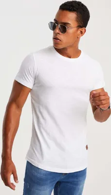 Produktbild von Leif Nelson Rundhals Herren T-Shirt Rundhals LN-8331, Weiß / XL