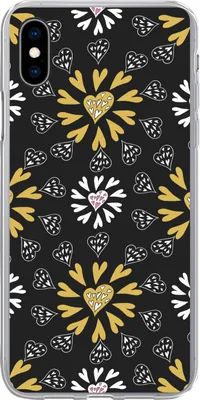 Produktbild von MuchoWow® Handyhülle Schutzhülle Hülle für Telefoonhoesje iPhone Xs Mädchen - Herz - Schnittmuster - Mädchen - Kinder - Kinder Silikon Softcase Handy Hülle - Handytasche