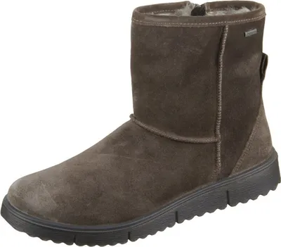 A single brown boot is shown against a white background.