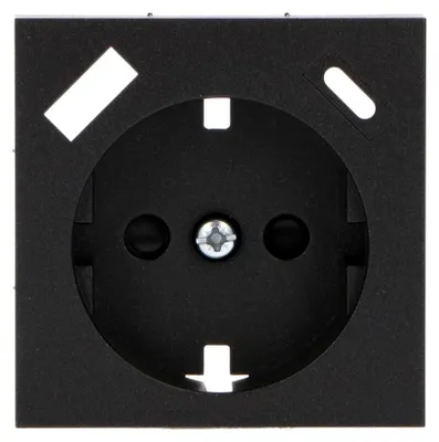 Produktbild von Shada Abdeckung für USB Schutzkontakt Steckdose Typ A +C Schwarz matt geeignet für Busch-Jäger, Jung, Gira, Berker, Merten