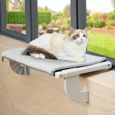 Produktbild von Famanu Katzenhängematte Fensterbank Balkon - Bis 18 kg - 68 x 34,5 cm (L)