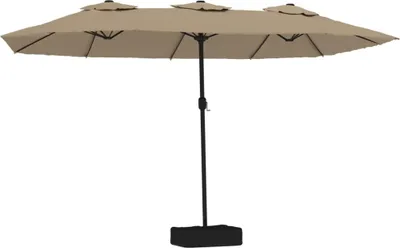 Obrázek produktu pro vidaXL Dvojitý slunečník taupe 449x265 cm