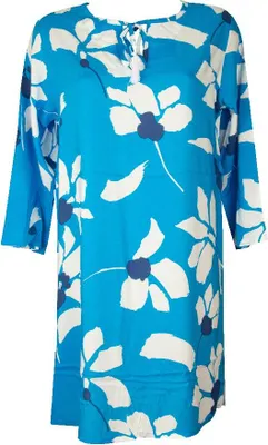 Immagine prodotto di Abito donna RAGNO caftano manica 3/4 con spacchi laterali pura viscosa articolo DN11DE, 5 - QUINTA, Viscosa 100%