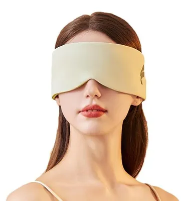 Image de Masque de sommeil occultant en une seule pièce, masque de sommeil en coton fait main pour femmes et hommes, masque pour les yeux avec sangles réglables, masque de sommeil opaque, masque pour les yeux en satin