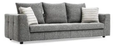 Zdjęcie produktu dla Luksusowa sofa 4-osobowa z tkaniny do salonu nowoczesny design szare sofy tapicerowane kanapy