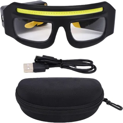 Productafbeelding van LED-koplampbril met Bewegingssensor Aanraakbediening 5 Modi 800lm Helderheid USB C Oplaadbare Veiligheidsbril voor Reparatie Kamperen Fietsen