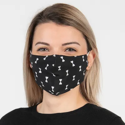 Produktbild von Clayre & Eef Waschbare Maske 13x26 cm Schwarz Baumwolle
