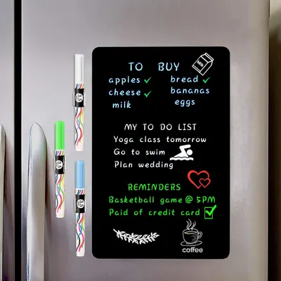 Productafbeelding van Solidchoice - Magnetisch Schoolbord voor de Koelkast, 30 x 20 cm