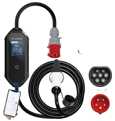 Obrázek produktu pro Nabíječka pro elektromobily, inteligentní ovládání přes aplikaci, podpora rychlého nabíjení, 5 m, typ 2, typ 2